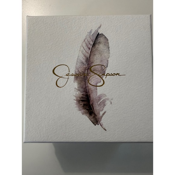 Jessica‎ Simpson Gold Tone Heart Charm Bracelet Sparkle Rhinestone - Picture 4 of 4